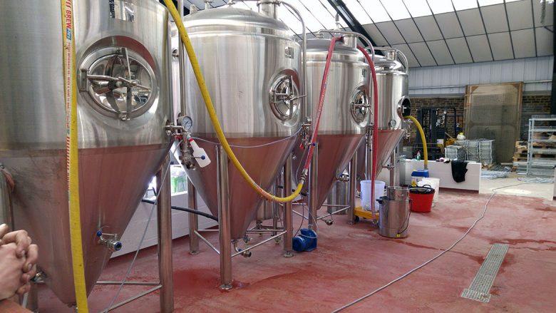 The brewery as it was being built. Photograph: Nick Love
