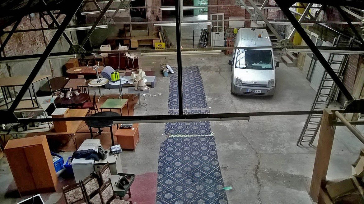 The last few pieces of furniture. Photograph: Nigel Holland