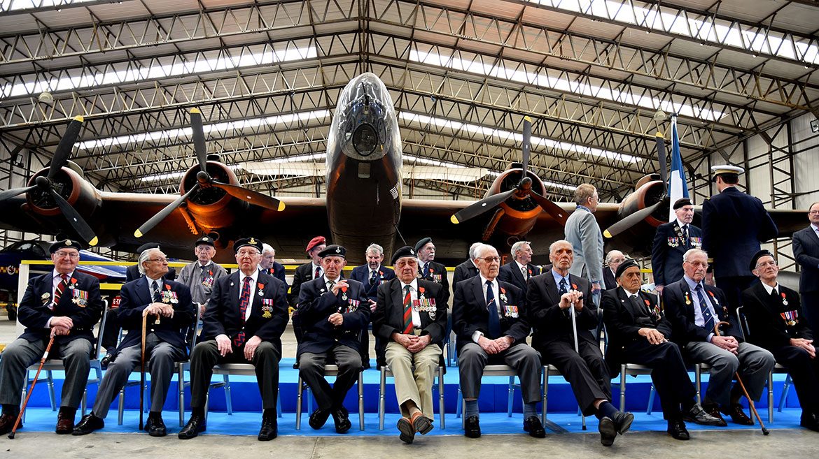 D Day veterans at The Allied Air Forces & Yorkshire Air Museum, Elvington