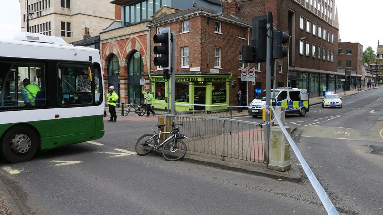 The view from the traffic island