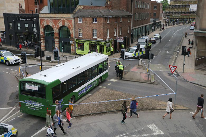 Roads were closed in the aftermath of the crash