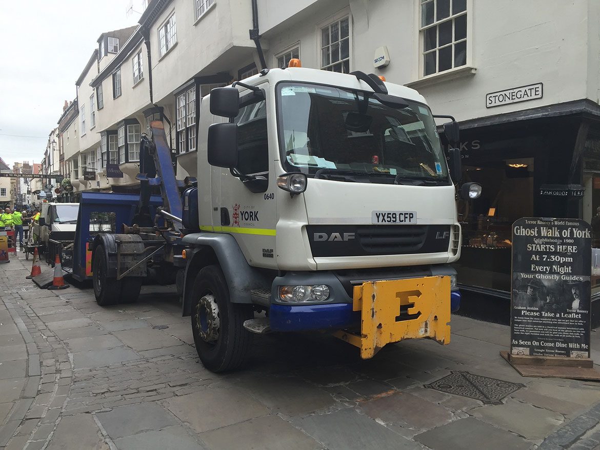 Council workers laying down some more asphalt