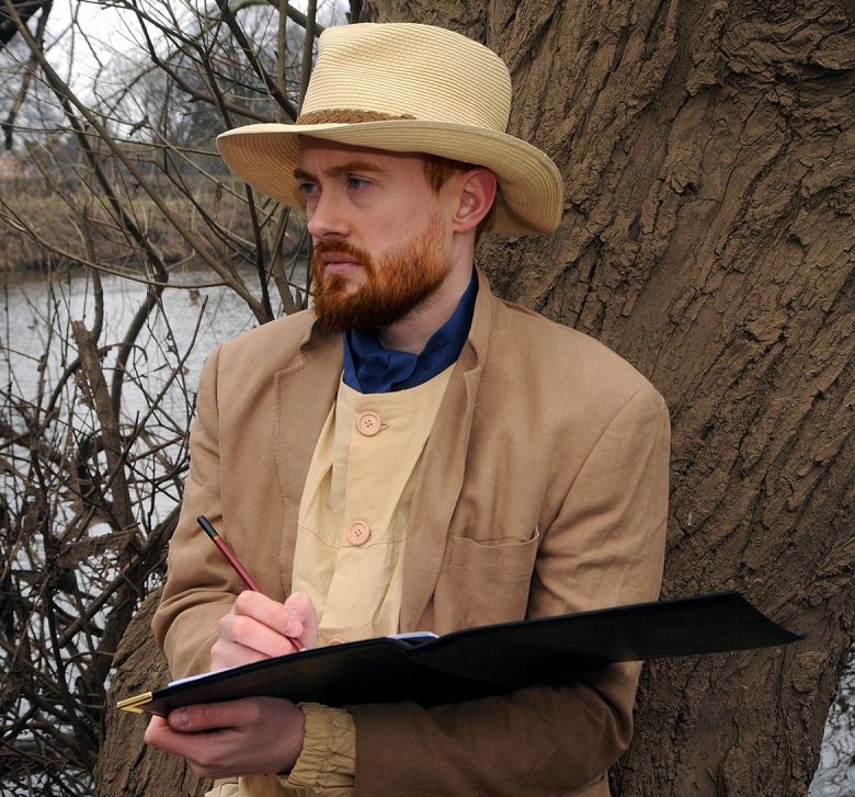 Simon Arm-Riding as Vincent van Gogh. Photo by Roger Pattison