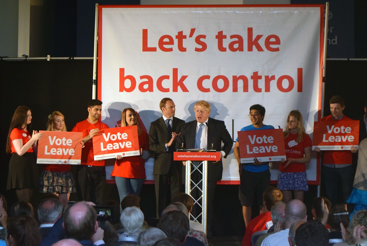 Boris Johnson addresses Brexit activists at York Racecourse
