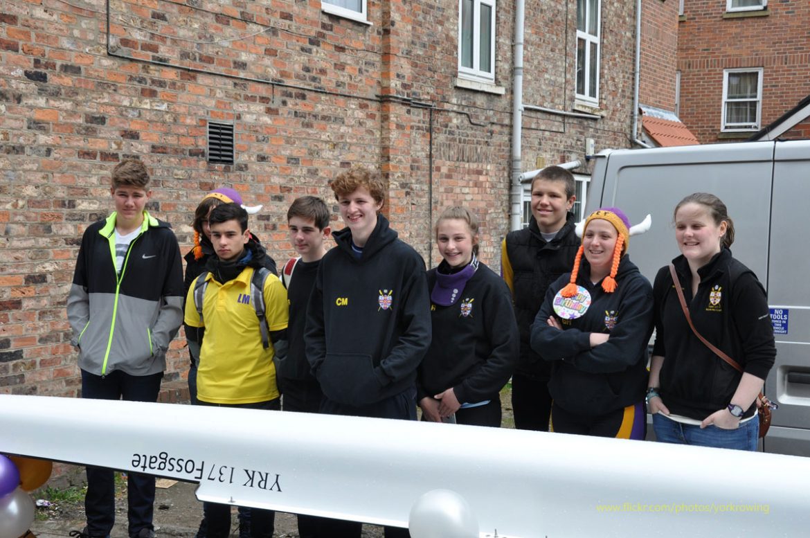 York City rowers with their new boat