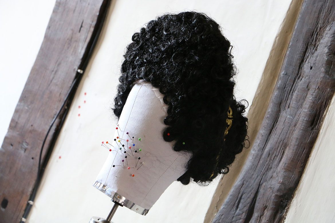 One of the wigs in the workshops housed in St William's College