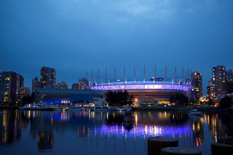 The BC Place stadium in Vancouver, Canada, joins the ME Awareness campaign