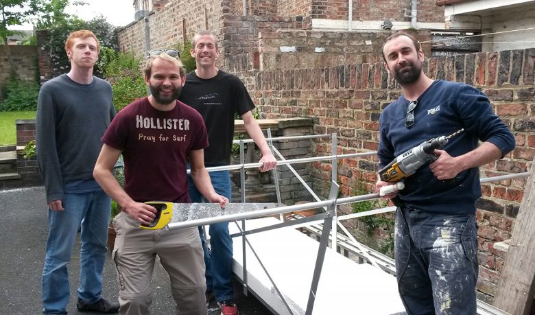 Ready to make their bed… the Bed Zeppelin team
