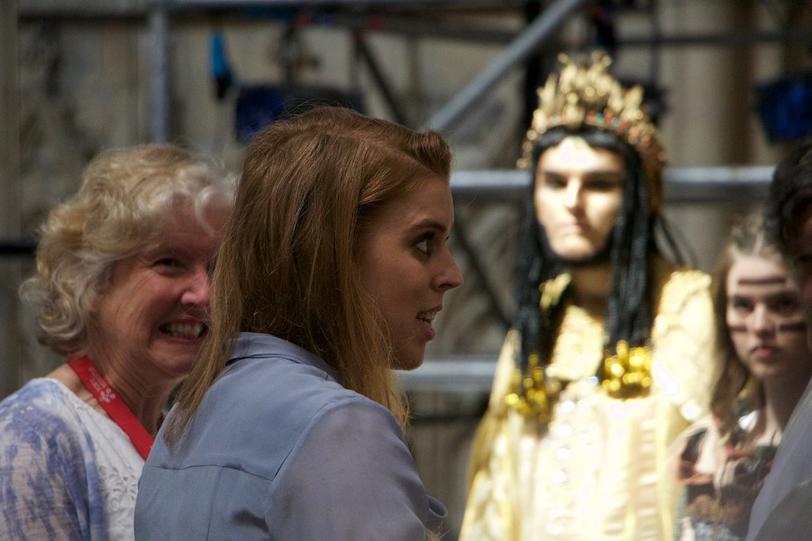 Talking to the cast… Photograph: Richard McDougall
