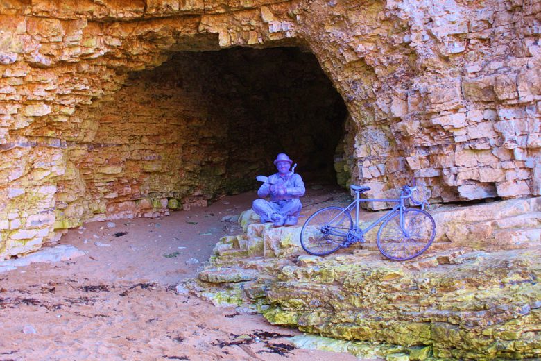Next to his secret HQ, the Purple Cave