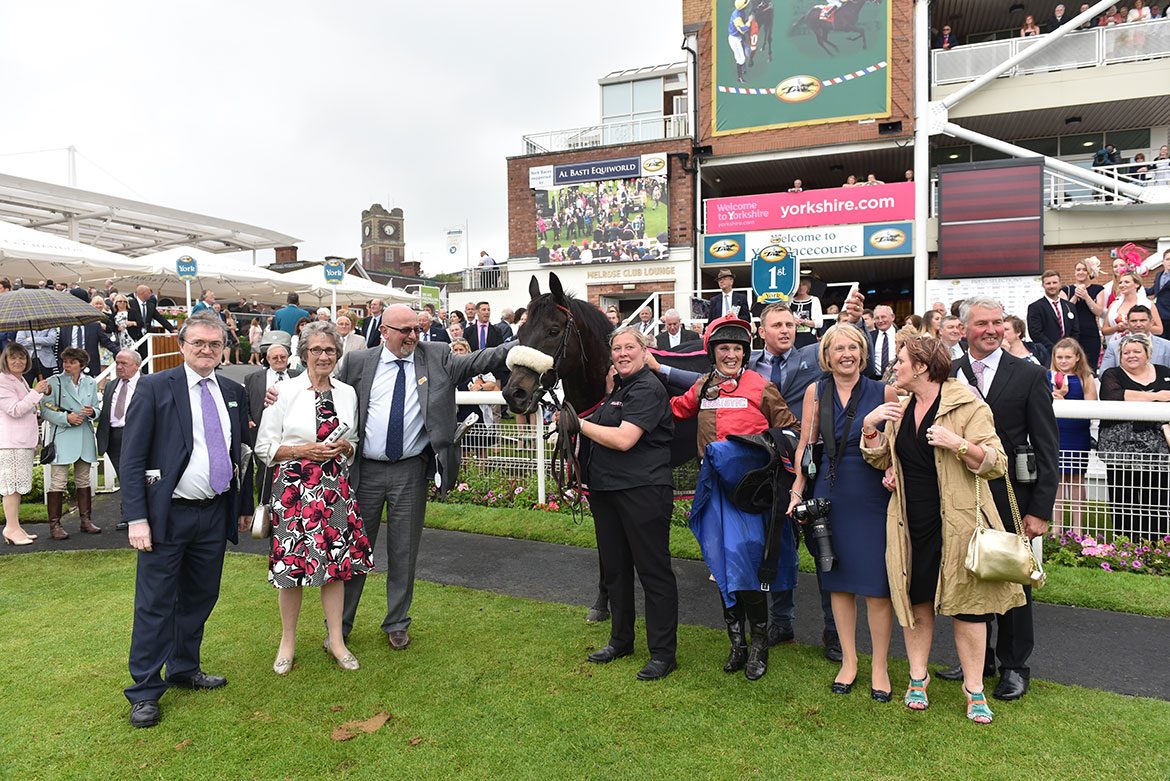 Friends and family celebrate with Ruth Carr. Photograph: Jeremy Phillips