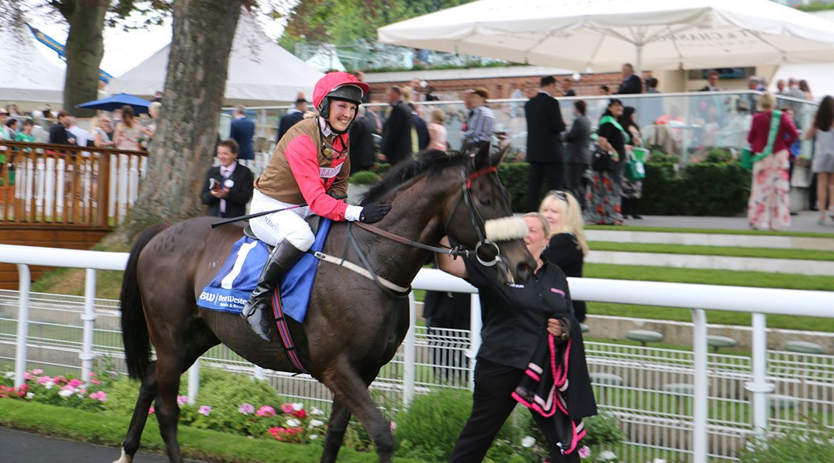 A victorious Ruth on Dubai Dynamo. Photograph: Melissa Connolly