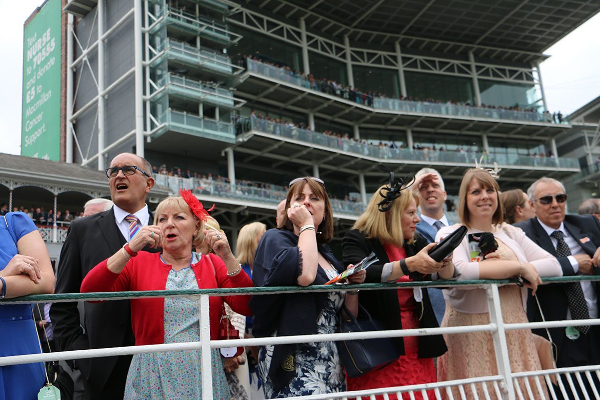 Racegoers hoping to bag a winner. Photograph: Melissa Connolly