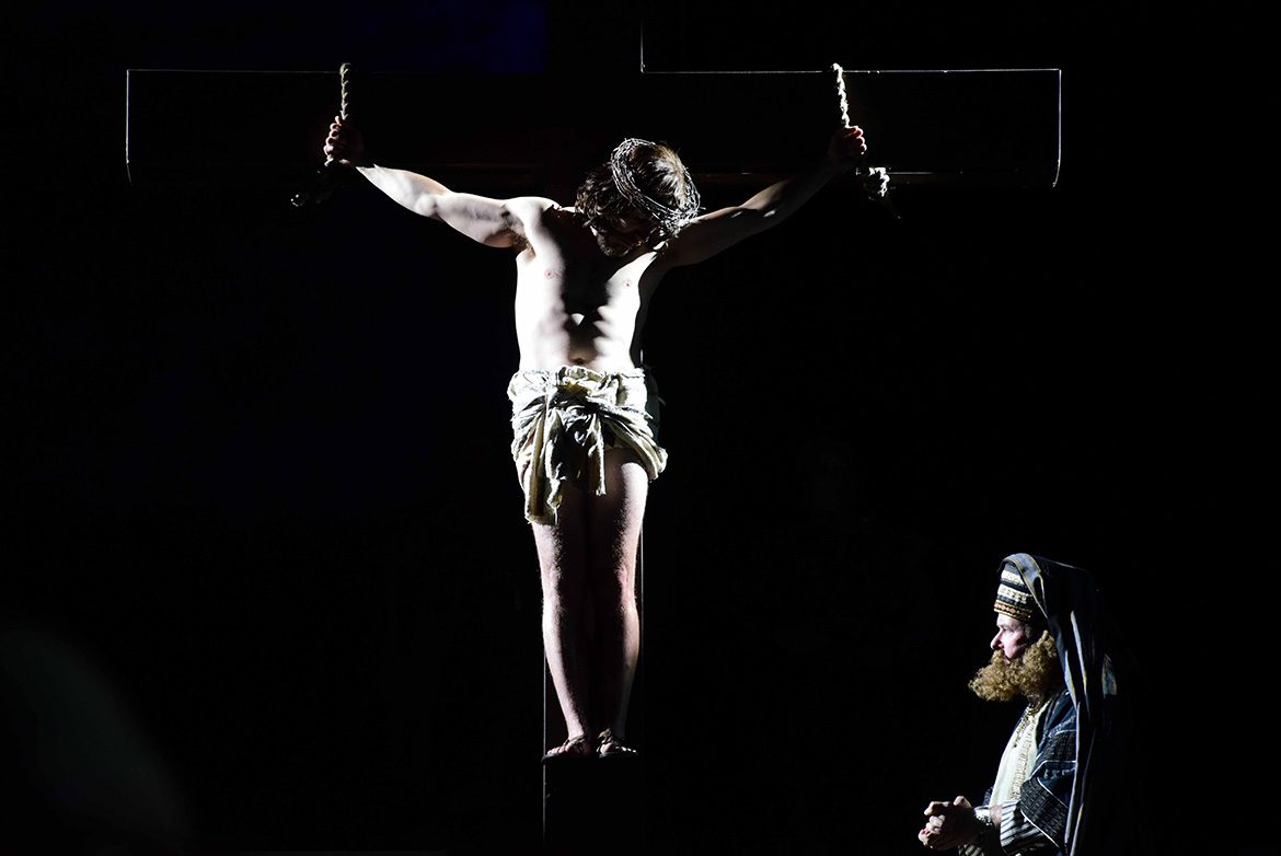 The crucifixion. Photograph: Anthony Chappel-Ross