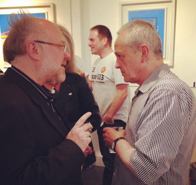 Lord Mayor Cllr Dave Taylor talks to Horace Panter at the exhibition launch