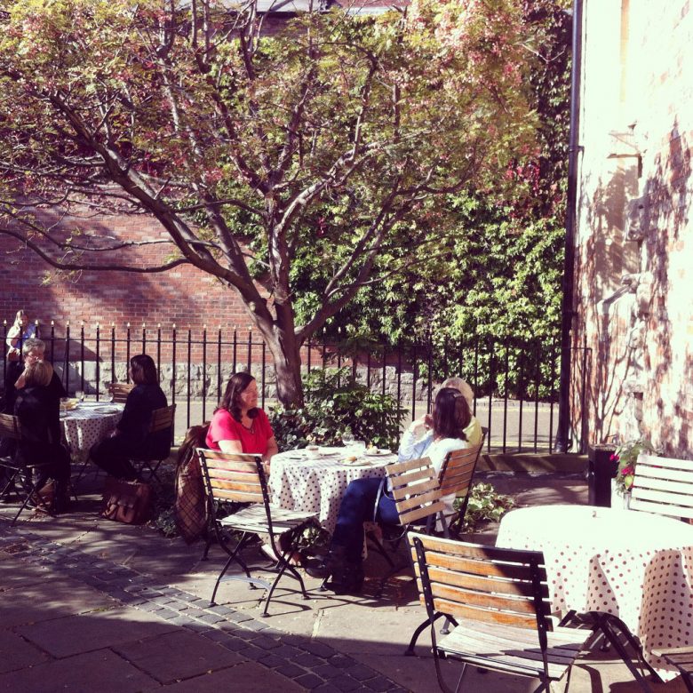 Enjoy a cuppa in the courtyard
