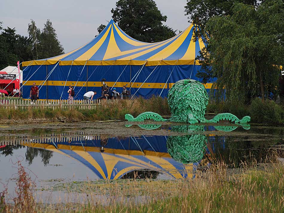 Monster approaches festival tent