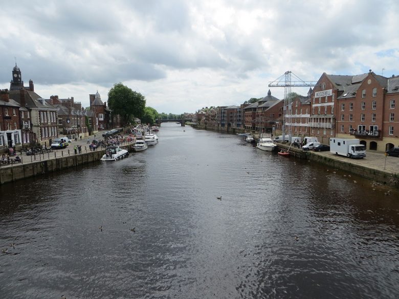The scene from Ouse Bridge