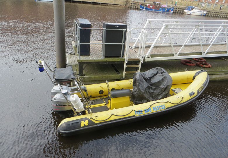 The fire service rescue boat