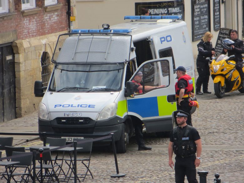 Police in lifebelts on King's Staith