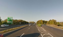 Man arrested after cyclist, 71, seriously injured in collision with car on A64