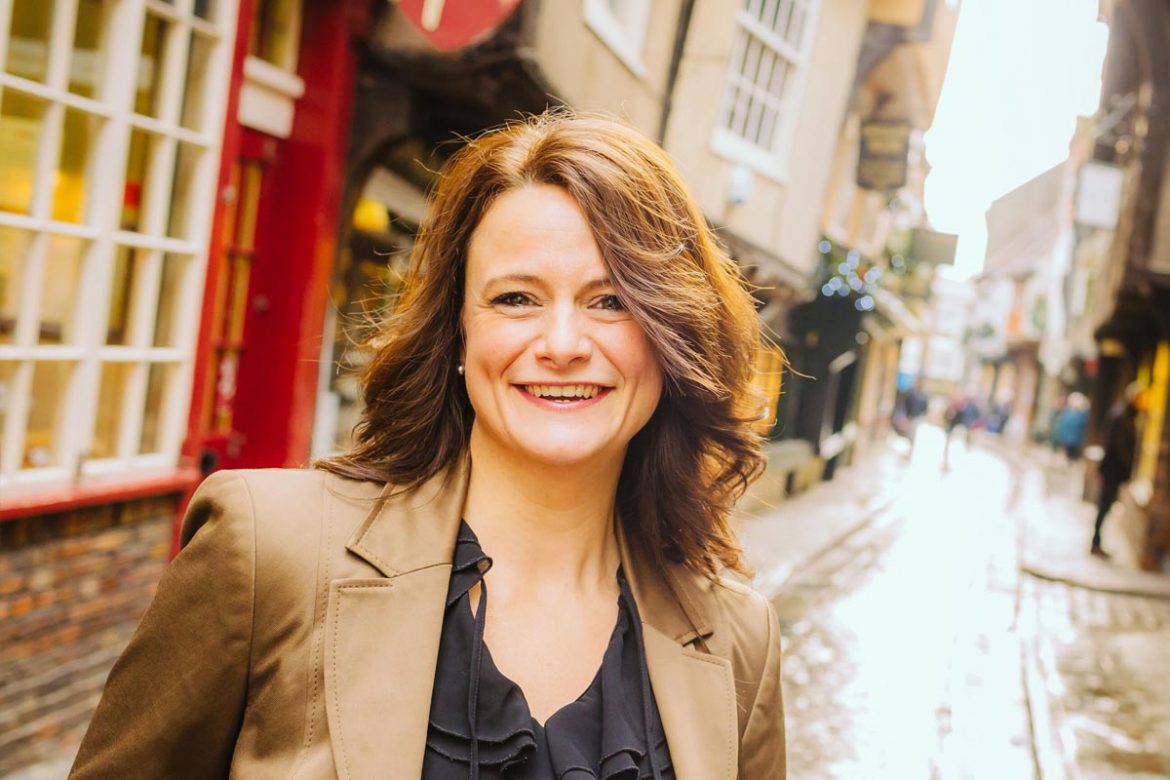 Confidence coach Jules Wyman outside her office in Shambles, York
