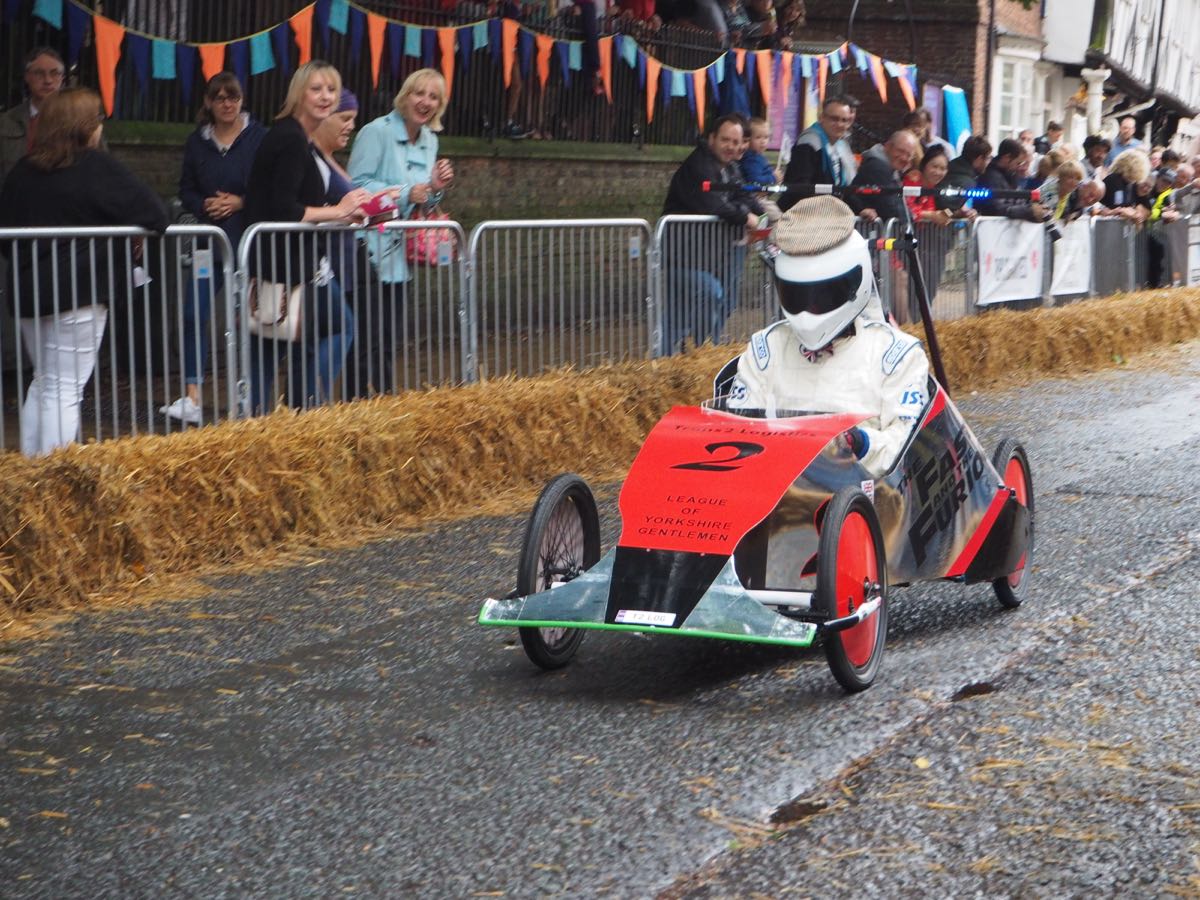 The Yorkshire stig takes his machine down Micklegate. Photographs: Richard McDougall