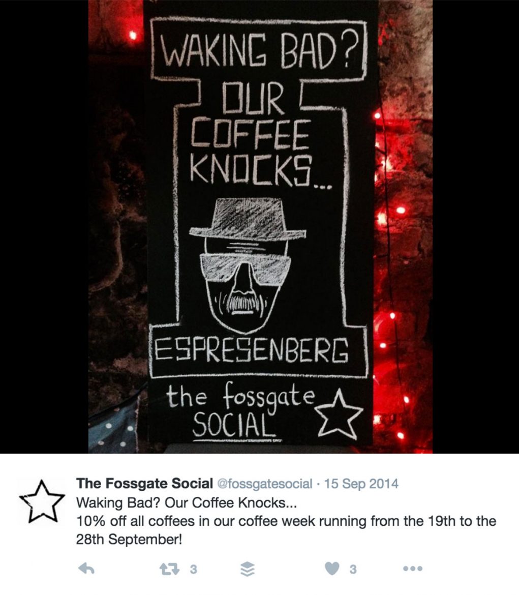 york-a-boards-fossgate-social-breaking-bad