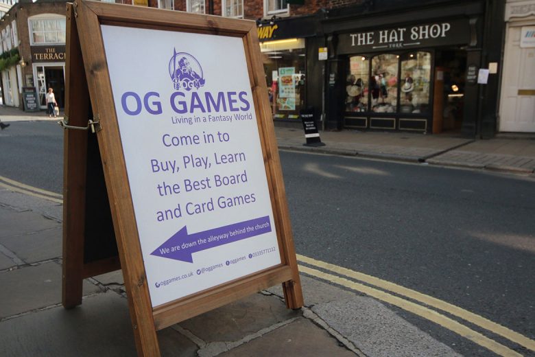 For businesses off the beaten track like OG Games, tucked away on Whip-M-Whop-Ma-Gate, the boards are ‘a necessity’