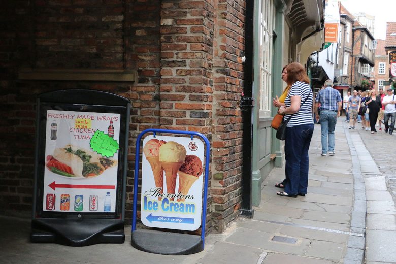 All ‘comparable advertising materials/ features placed on the highway’ will also be banned, like these on Shambles
