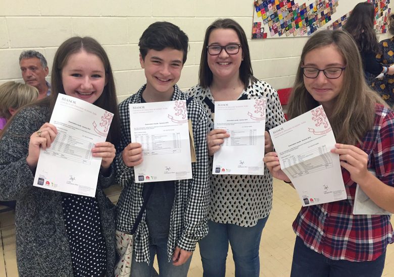 Some of the happy students at Manor CE Academy
