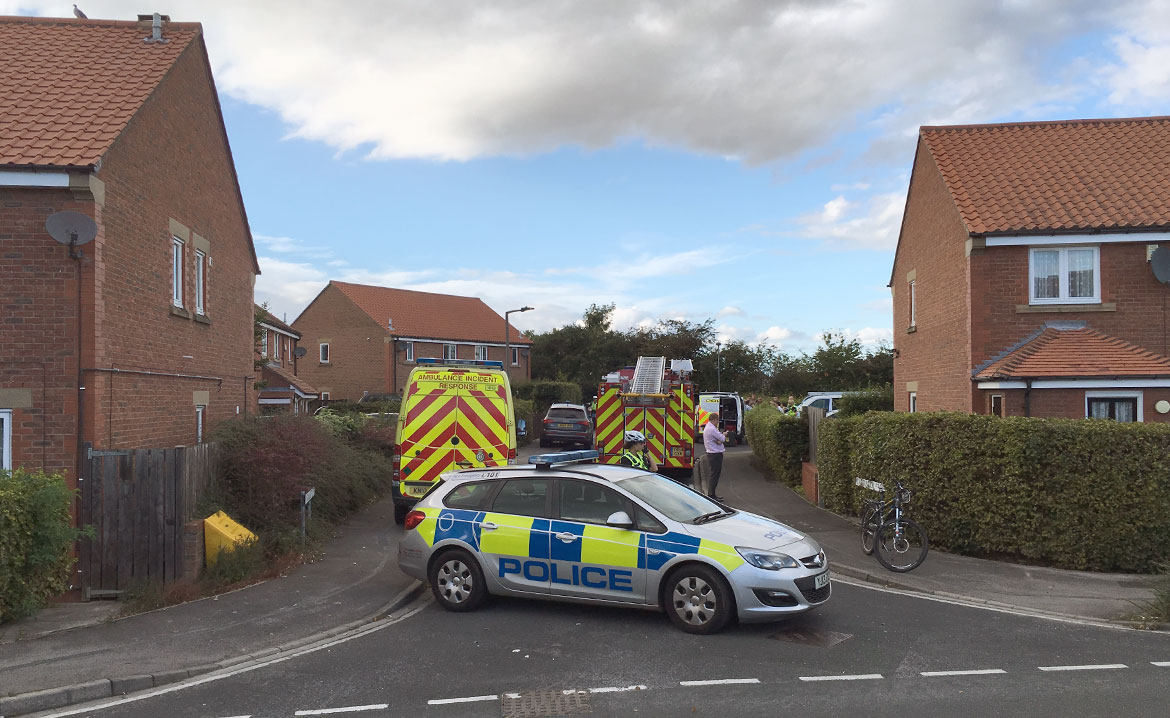 Police seal off street in York