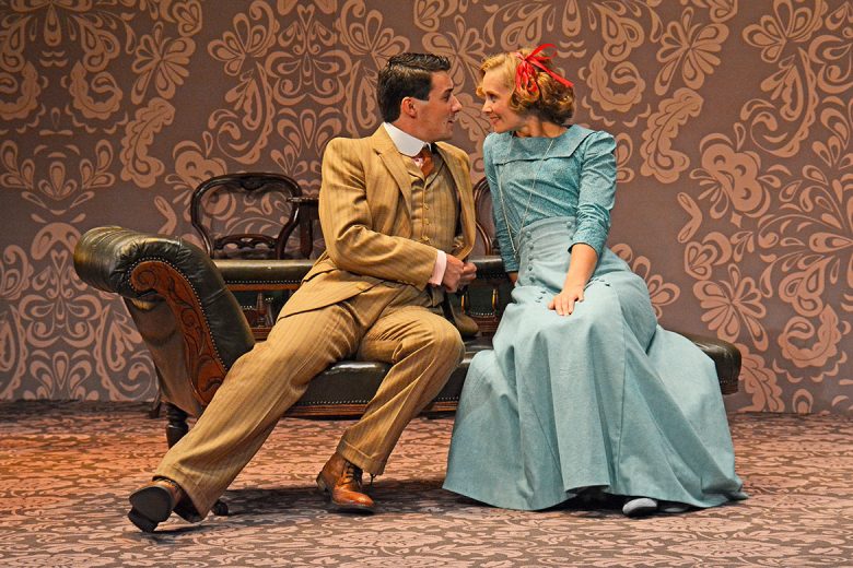 Luke Adamson as Gerald Forbes and Sophia Hatfield as Nancy Holmes