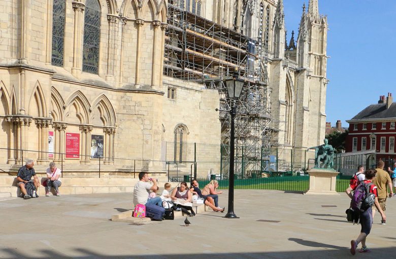 The sun shines on York Minster