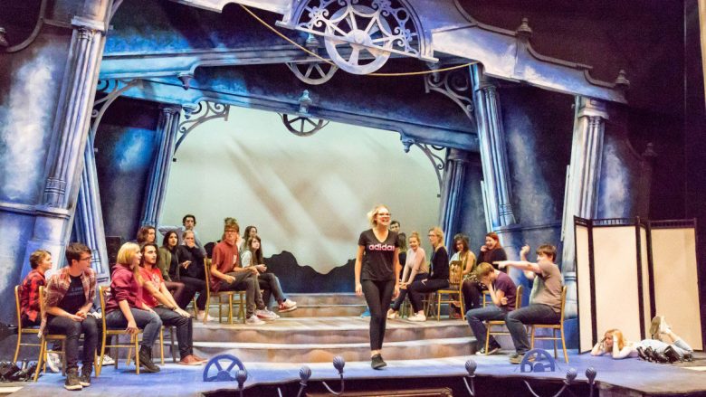 The Witches on set. Photograph: Mike Oakes