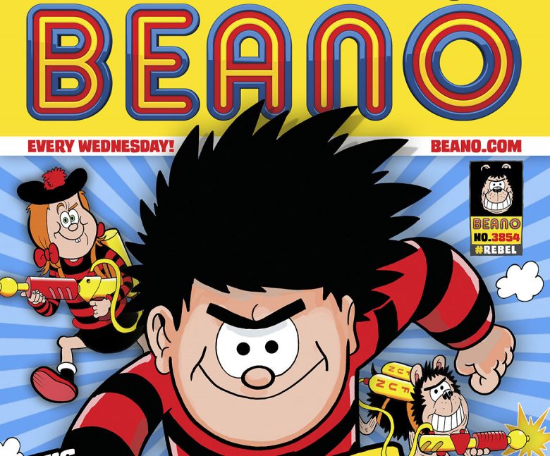 Dennis bursts forth from the cover of the new-look Beano