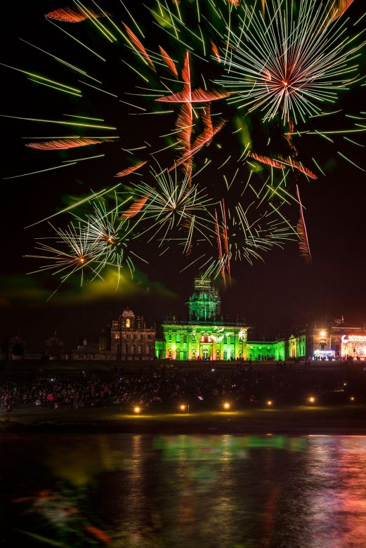 Kaboom fireworks over Castle Howard