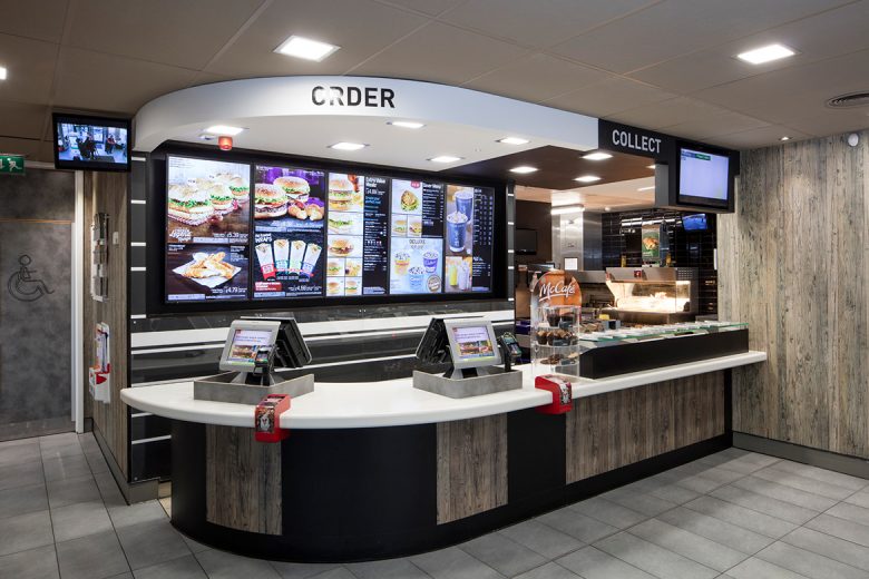 More touch-screen order points in the Poppleton restaurant, and the place where you collect food to go