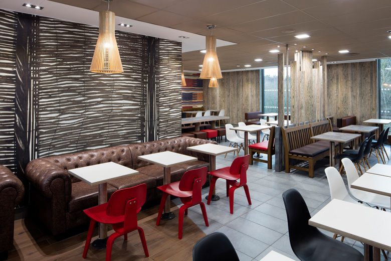 The interior at Poppleton has a modern feel