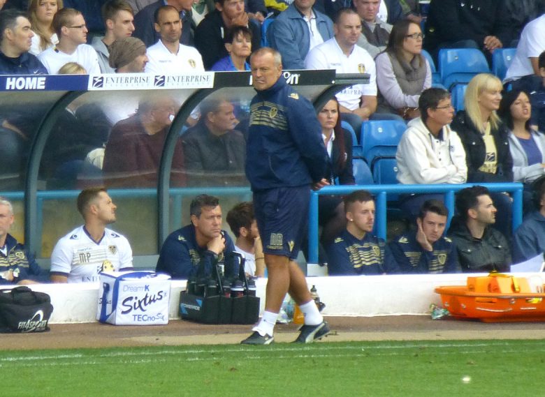 Neil Redfearn patrols the technical area at Elland Road, home of Leeds United. Photograph © Jake on Flickr