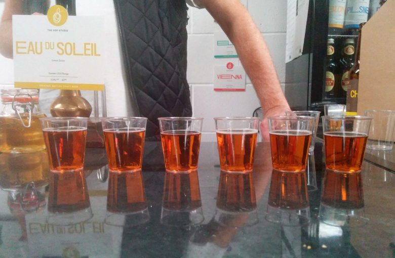 Sampling some of the Hop Studio's beers. Photograph: Brewtown York on Twitter