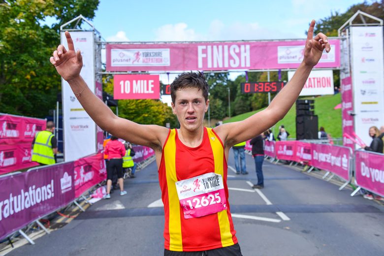 Joe Sagar, who won the 10-mile run