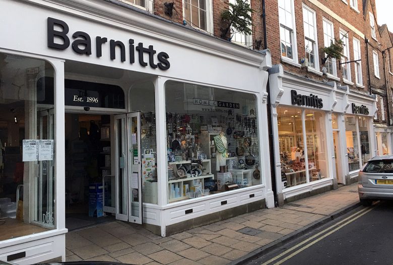 Barnitts on Colliergate is half in darkness and half lit up following the power outage
