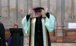 BBC star Chris Evans gets an honorary degree at York Minster – and has a message for students