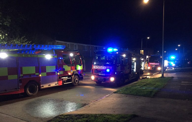 Fire crews on the scene. Photographs: David Dunning / Minster FM