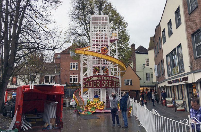In a spin… the helter skelter in King's Square