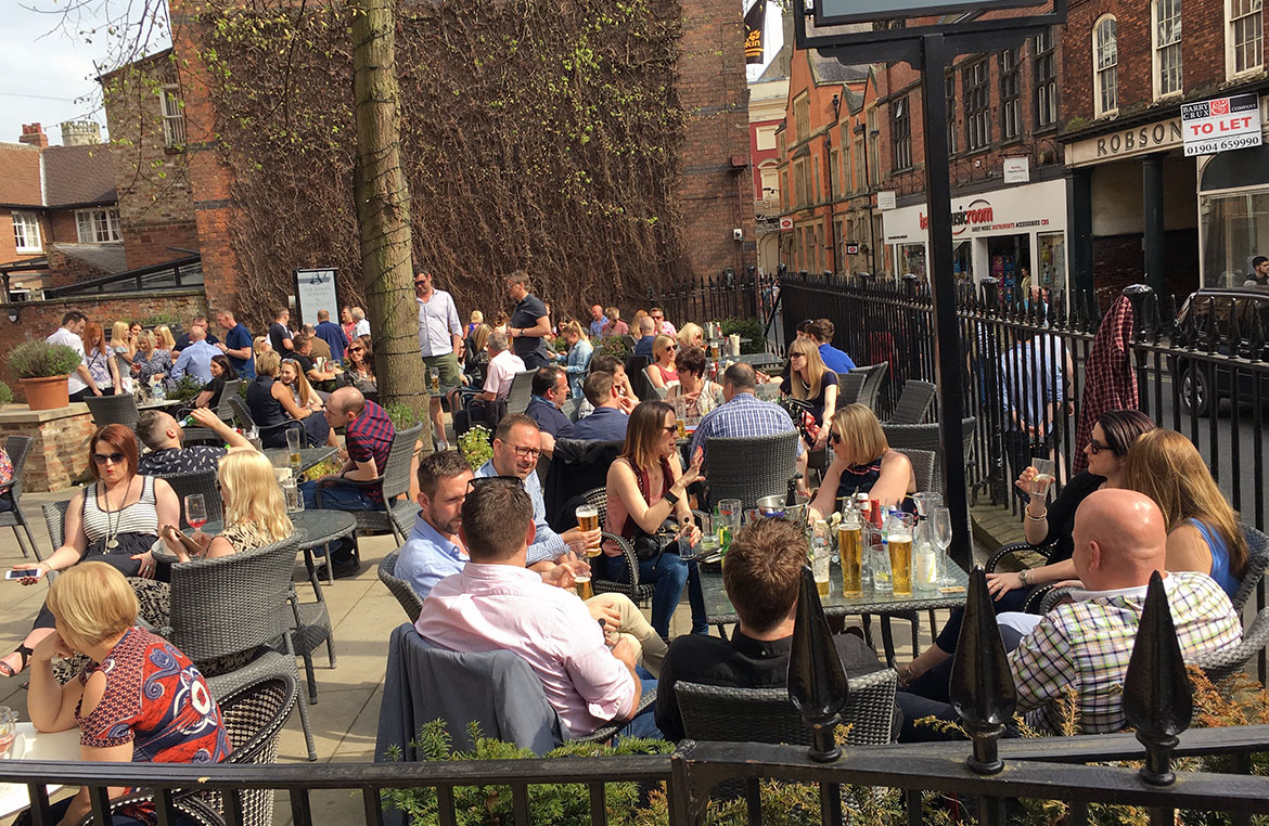 Hunt for vital witness to mass brawl in York beer garden