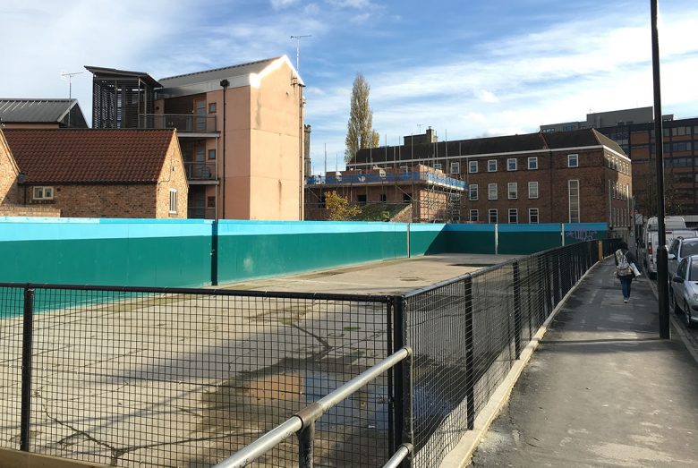 Ripe for transformation: the site of the old Reynards garage on Piccadilly, York. Photograph: YorkMix