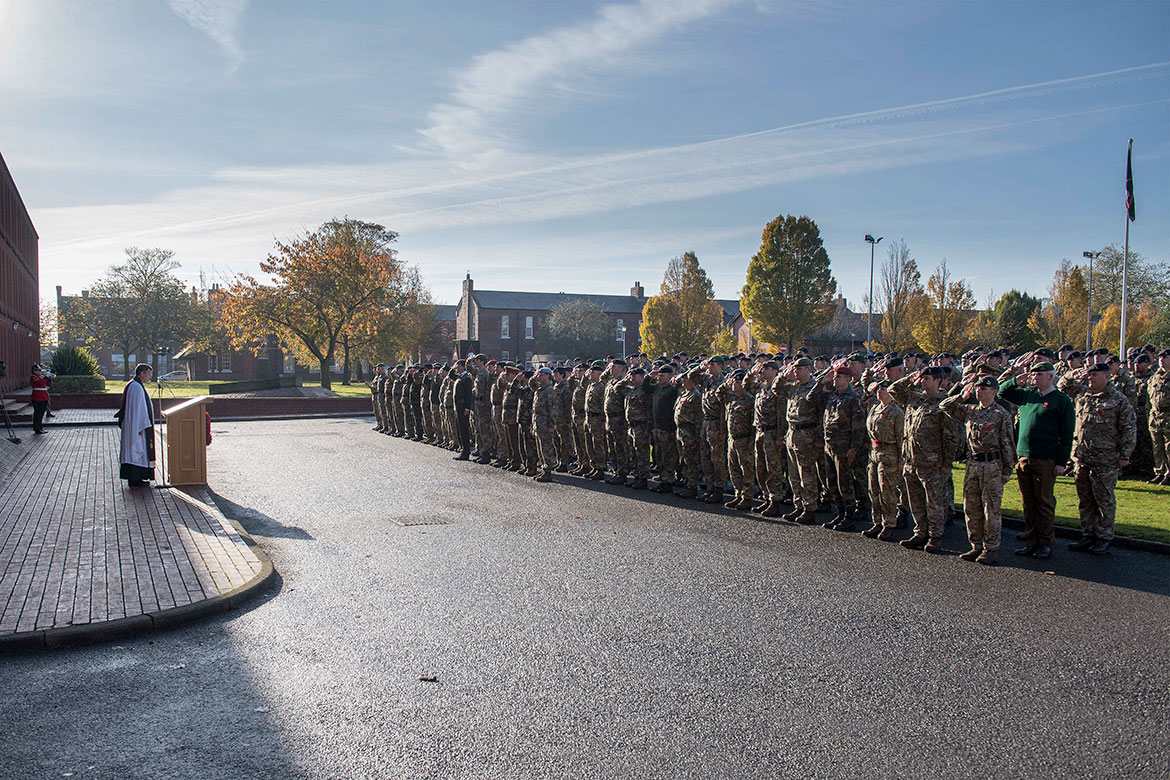The service outside the 1 (UK) Division Headquarters building