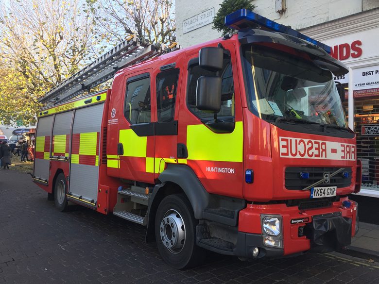 A fire engine on Church Street